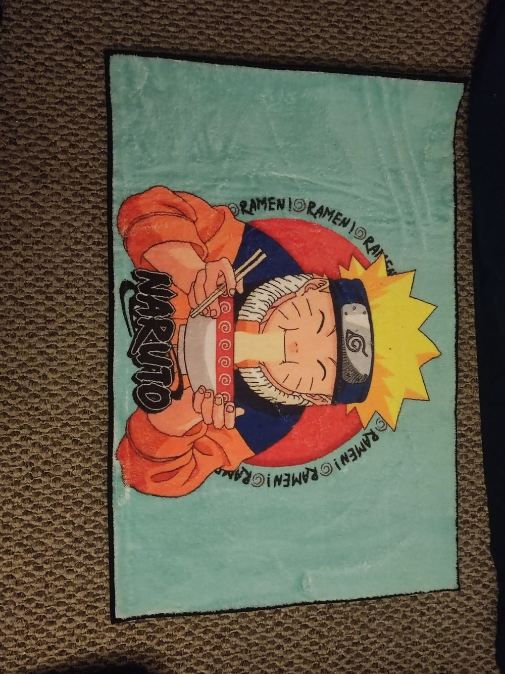 Naruto Ramen Graphic Beach Rug - Light Blue